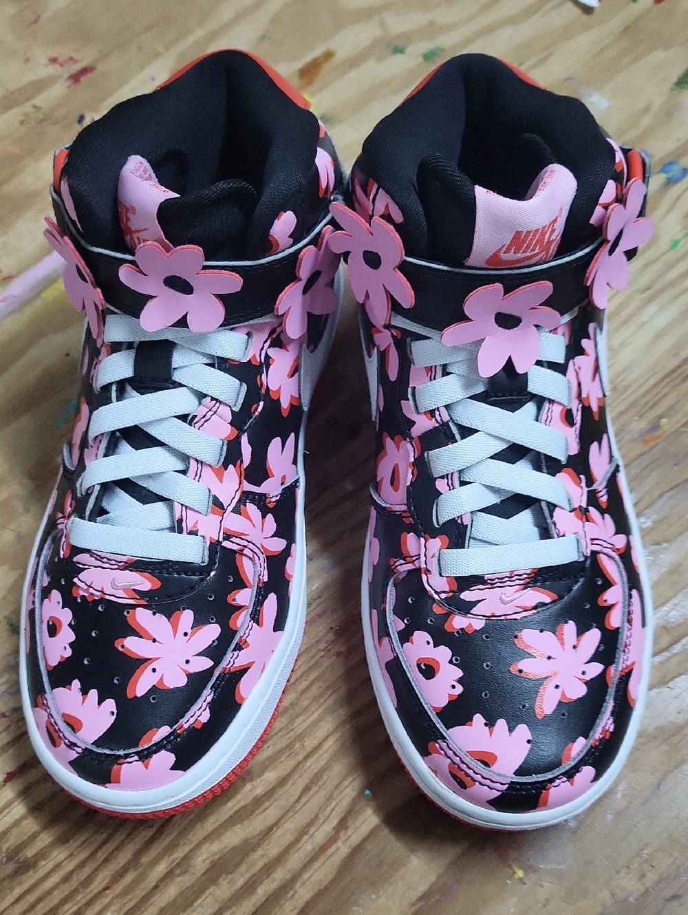 Nike Air Force 1 Kids Floral High-Top Sneakers 3Y